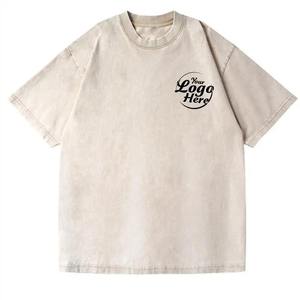 Camiseta Oversize para Hombre con Lavado Ácido, Logotipo Personalizado, Algodón Vintage, Estilo Urbano, Fabricante Mayorista de Ropa - Product Image 1