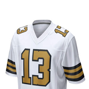 Maillot de football américain personnalisé pour homme, respirant, à manches courtes, imprimé par sublimation, 100 % polyester, entraînement, grandes tailles - Product Image 4