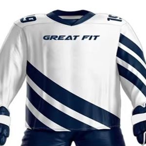 Ice Hockey Uniform Men's Adult Team Jersey 100% Polyester High Quality Customizable Design Logo Eco-Friendly Breathable - Product Image 3