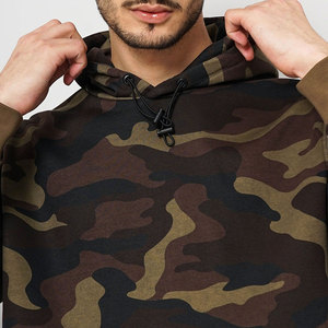 Sweat-shirt à capuche camouflage pour homme 100% coton, coupe classique, tricoté en coton, style décontracté automne, avec poches - Product Image 6