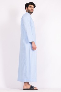 <b>Men</b> Juba Islamic Traditional Long Robe Comfortable Muslim Clothing Modest Loose Fit Breathable Material - Product Image 3