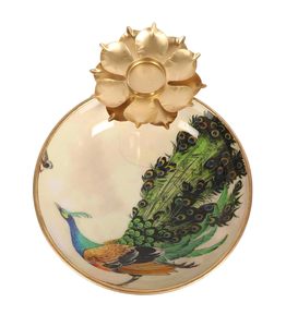 Bol Urli Oriental Premium Meena avec support pour bougie chauffe-plat en forme de lotus |   Centre de table en métal artisanal pour Pooja Diwali à la maison - Product Image 2