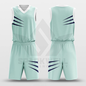 Conjunto de Camiseta de Baloncesto Sublimada Personalizada, sin Mangas, Cuello en V, Poliéster que Absorbe la Humedad, Ropa Deportiva para Adultos, Estampado Geométrico - Product Image 4