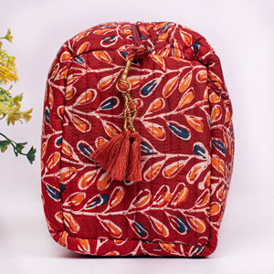 Trousse de Toilette Unisexe d'Été en Coton Bio Écologique avec Fermeture Éclair, Idéale pour la Plage et les Voyages, Lavable - Product Image 4