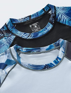 เสื้อว่ายน้ำแขนยาวป้องกันแสงแดดสำหรับผู้ชาย แพ็ค 2 ตัว UPF 50+ ทรงหลวม แรชการ์ด บีเจเจ โนกิ เอ็มเอ็มเอ เสื้อคอมเพรสชั่น ชุดว่ายน้ำ - Product Image 6