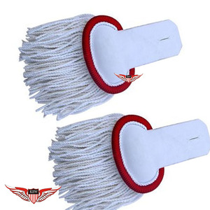 Epaulettes Blancos de la Mejor Calidad con Flecos, Epaulettes Franceses Estilo Napoleón, Ecológicos - Product Image 1