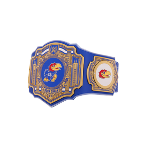 Cinturón de Campeonato de Lucha Libre Kansas Jayhawks Rock Chalk, Artículo Coleccionable Deportivo Personalizado de Alta Calidad - Product Image 1