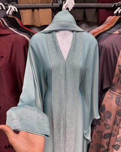 Abaya de Dubaï 2026 Attrayante pour Femme, Kaftan Fait Main, Traditionnel Islamique, Vintage, Maxi, Ourlet Évasé, en Polyester Respirant, pour Soirée et Fête - Product Image 2