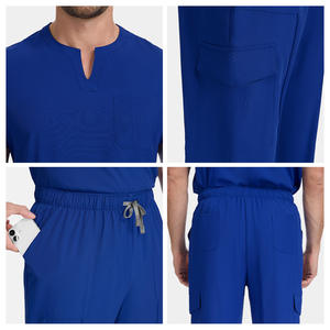 Conjuntos de Uniformes Médicos Multicolor de Verano para Doctoras y Enfermeras, para SPA, Hospital Veterinario, Cirugía Dental, Batas de Lavado de Manos, Traje Dividido de Spandex/Poliéster - Product Image 3