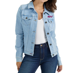 Veste en jean pour femme, coupe slim, extensible, légère, décontractée, respirante, confortable, veste en jean pas chère pour femme - Product Image 1