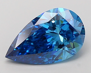 Diamante cultivado en laboratorio, corte pera, color azul fantasía, piedra suelta para la fabricación de joyas. - Product Image 1