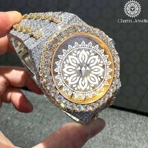 Charm_Jewells Women's Luxury Stainless Steel <b>Watch</b> <b>Diamond</b> Encrusted Round Dial 42mm Analog Quartz Movement - Product Image 1