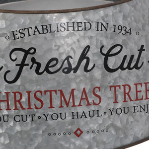 Collar de Metal Galvanizado para Árbol de Navidad, Base Rústica para Árbol, Collar Decorativo para Decoración Navideña del Hogar - Product Image 5