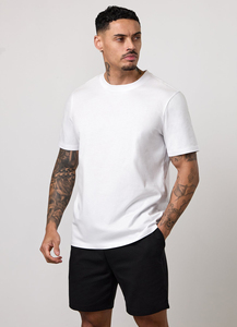T-shirt blanc uni ajusté en coton pour homme – Vente en gros 100 % coton - Product Image 6