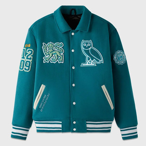 High Quality Hooded Varsity <b>Baseball</b> <b>Bomber</b> <b>Jacket</b> Winter Custom Logo Embroidery Men's OEM - Product Image 1
