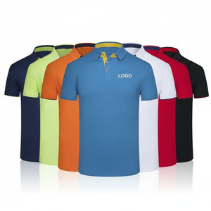 เสื้อโปโลชาย ออกแบบเองได้ แบรนด์ของคุณเอง ลำลอง ผ้าถัก พิมพ์ลาย มีกระเป๋าเสื้อ แขนสั้น ผ้าโพลีเอสเตอร์ แห้งเร็ว สำหรับตีกอล์ฟ - Product Image 1