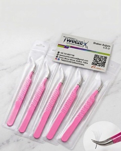 Pince à cils en acier inoxydable avec logo personnalisé, pointe fine, texture lisse, extension de cils, précision, antistatique, longueur 10 mm - Product Image 3