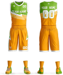 Conjunto de Uniforme de Baloncesto Ligero de Manga Corta 100% Algodón con Diseños de Sublimación Personalizados, Transpirable y de Secado Rápido - Product Image 5