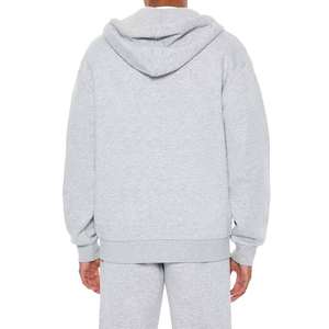 Sweat à capuche zippé pour homme, surdimensionné, de haute qualité, style vintage, effet délavé soleil et usé, délavé à l'acide - Product Image 4