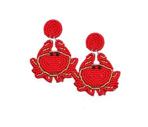 Pendientes artesanales de última tendencia con diseño de vida marina para niñas, con perla como piedra principal y cuentas de vidrio, ideales para fiestas y eventos nocturnos. - Product Image 3