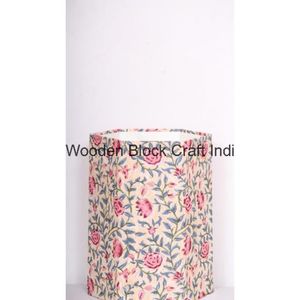 ถังขยะตกแต่งบ้านและสำนักงานแบบ DIY หุ้มด้วยผ้าฝ้าย 100% และกระดาษแข็งพิมพ์ลายดอกไม้ทำมือ - Product Image 6