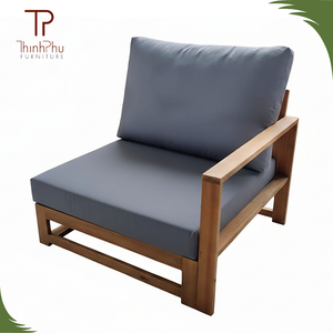 Vietnam factory Outdoor Furniture in Wax Brown with Non-Waterproof Cushions Solid Acacia <b>Wood</b> <b>Frame</b> Contemporary Design - Product Image 6