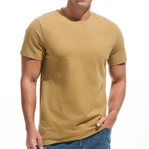 T-shirts d'été pour hommes en mélange de coton, col rond, ultra-doux, coupe athlétique, manches courtes, unis, décontractés, pour la gym et la course à pied - Product Image 1