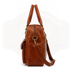 Premium Genuine Leather Hand Carry Laptop <b>Bag</b> for Men – Business Briefcase Computer Messenger <b>Bag</b> - Product Image 4