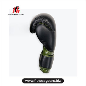 Guantes de Boxeo de Cuero Just Fitness Gears, Color Verde, con Cordones y Correa Ajustable para la Muñeca, Equipo de Boxeo para Adultos - Product Image 2