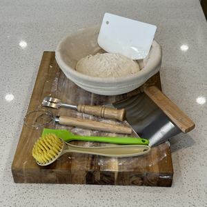 Rattan Proofing Baking Bannenton Basket with Steel Danish <b>Whisk</b> for Breadmaking - Product Image 4