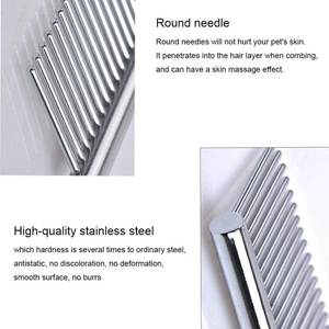Peigne à dents larges pour poils épais et bouclés, outil de toilettage professionnel pour animaux de compagnie, pour les soins quotidiens des animaux. - Product Image 5