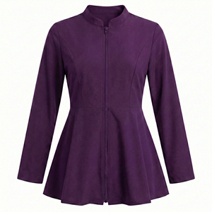 Blouse médicale élégante pour femme, à fermeture éclair, vente en gros, uniforme d'infirmière personnalisé, vêtements cliniques respirants, blouses de travail - Product Image 5