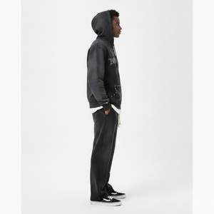 Unisex Hooded Tracksuit Set Custom Printed Solid Rhinestone Logo Full <b>Zip</b> <b>Sweatshirt</b> Loose Fit Sweatpants Streetwear Winter Wear - Product Image 4