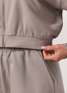 Women’s Lightweight Hooded <b>With</b> <b>Zip</b> Up Jacket and Matching High Waist <b>Shorts</b> Two Piece Activewear Set Casual Sportswear Outfit - Product Image 4