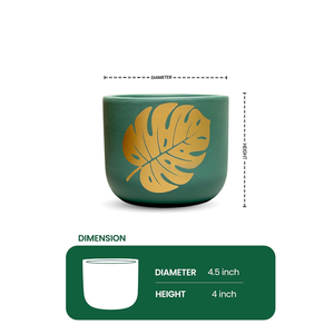 Maceta de Terracota Hecha a Mano con Forma de Hoja de Monstera, Maceta Decorativa Artística de Arcilla con Orificio de Drenaje para Plantas de Interior - Product Image 2