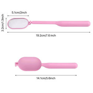 Espejo de Maquillaje de Bolsillo con Luz, Diseño Profesional Personalizado de Alta Calidad, Forma Ovalada con Mango Grande, Accesorios para Extensiones de Pestañas - Product Image 5