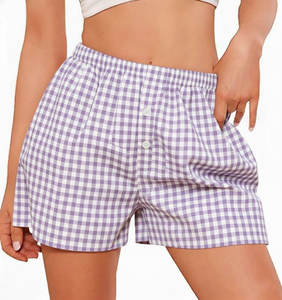 Shorts de Verano para Mujer, de Poliéster, Sólidos, con Efecto Desgastado, Corte Regular, Cintura Elástica, Transpirables, de Secado Rápido e Impermeables - Product Image 5