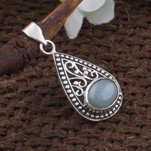 Natural Santa Maria Aquamarine Pendant 925 Sterling Silver AAA Gemstone <b>Necklace</b> March <b>Birthstone</b> Fine Jewelry for Women Gift - Product Image 2