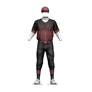 Conjunto de Uniforme de Béisbol Personalizado Unisex, Negro y Rojo, Sublimado, con Número y Nombre Impresos en la Espalda, Sin Mangas, de Poliéster que Absorbe la Humedad - Product Image 2