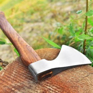 100 hachas de acero hechas a mano de alta calidad, hacha de camping para supervivencia, mango de madera, hacha vikinga de grado industrial - Product Image 3