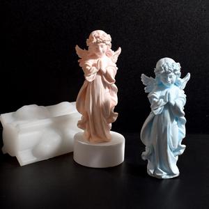 <b>Angel</b> <b>Candle</b> With <b>Wings</b> Pray <b>Angel</b> Hug Love Hug Xingx <b>Angel</b> Gypsum <b>Candle</b> Silicone Mold - Product Image 3
