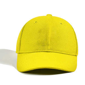 Casquette de baseball jaune en maille, 6 panneaux, réglable, unisexe, décontractée, couleur unie, respirante, pour printemps-été, design personnalisé, casquettes hautes - Product Image 1