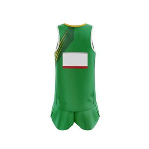 Uniforme de atletismo personalizado a bajo precio, conjunto de camiseta y pantalones cortos para pista y campo, disponible en todas las tallas. - Product Image 3