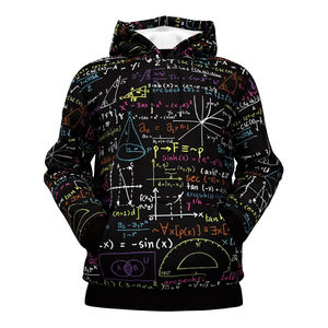 Sweat-shirt à capuche imprimé réfléchissant pour homme, coton premium, style streetwear oversize - Product Image 3