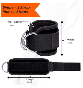 Adjustable Neoprene <b>Ankle</b> Straps Metal Rings Compression Sweat Resistant Winter <b>Support</b> Brace for Sports Protection Unisex Adult - Product Image 2