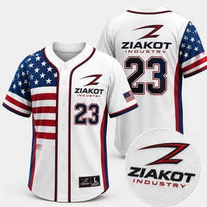Ziakot เสื้อเบสบอลแขนสั้นสำหรับผู้ชาย, เสื้อผ้ากีฬาระบายอากาศได้ดีมีกระดุมด้านหน้าสีขาวสีเขียว - Product Image 3