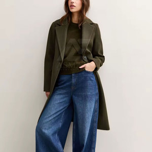 Abrigo Largo de Invierno para Mujer, Mezcla de Lana, Grueso y Cálido, Cómodo, Informal y a la Moda - Product Image 4