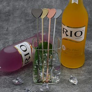 Mélangeur à café en acier inoxydable en forme de cœur pour cocktail, jus de fruits, limonade, thé glacé, cuillère à mélanger réutilisable - Product Image 2