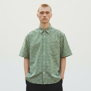 Camisa Casual de Manga Corta para Hombre, Transpirable, Estampada, Cuello Clásico, Tejido de Punto Regular de Spandex/Algodón, 180g, Un Solo Botón - Product Image 1