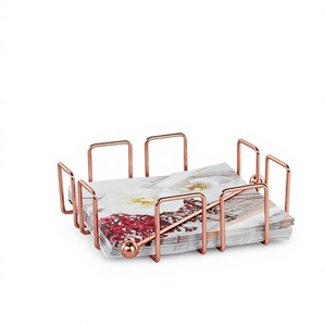 Trending Gold Plated American Style Napkin Stand Durable Cloth Napkin <b>Holder</b> with Modern Design for Wedding Uses Case <b>Tissue</b> Box - Product Image 5